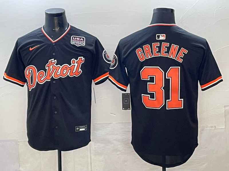 Men Detroit Tigers #31 Greene black Game Nike MLB Jersey 2026001->detroit tigers->MLB Jersey